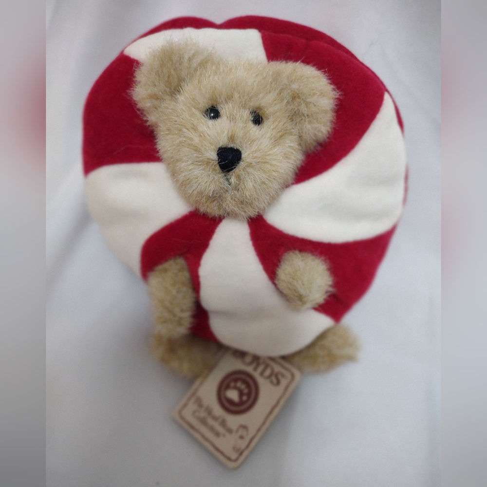 PEPPER MINTY, Boyds Bear Holiday Plush Peeker 5" Bear w/Costume 2003 NWT